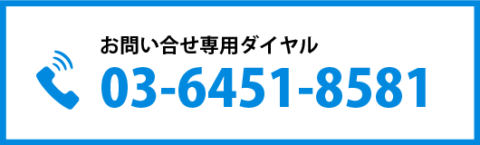 お問い合せ専用ダイヤル03-6451-8581