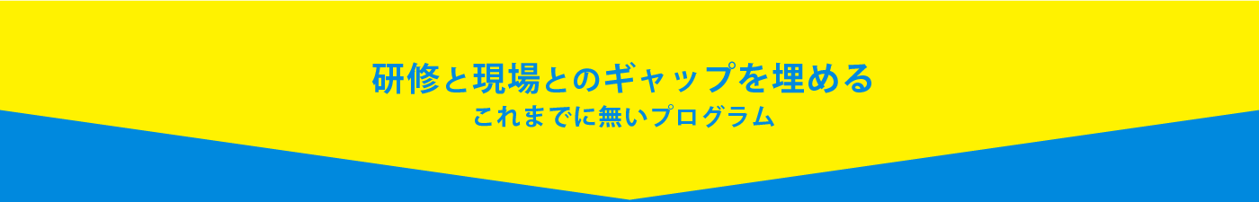 研修と現場とのギャップを埋めるこれまでに無いプログラム