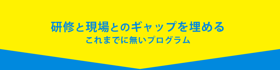 研修と現場とのギャップを埋めるこれまでに無いプログラム